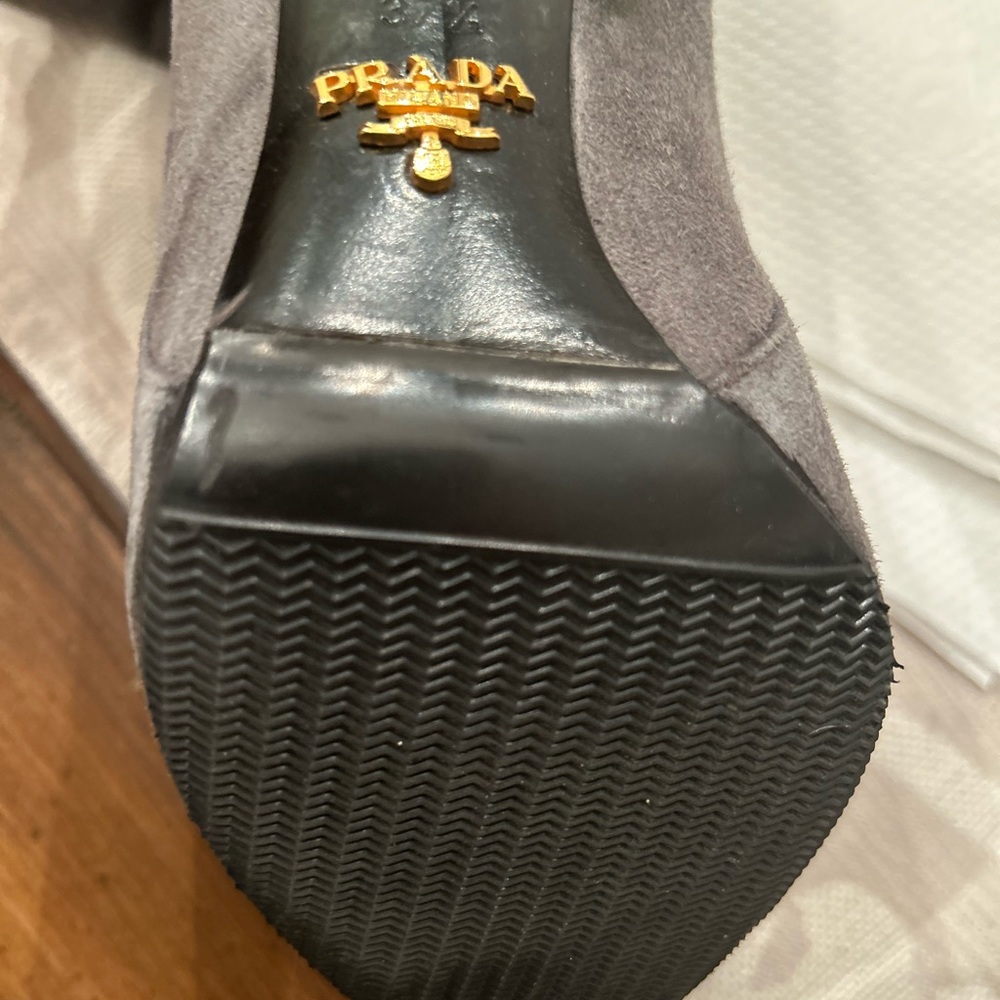 Prada suede boots.